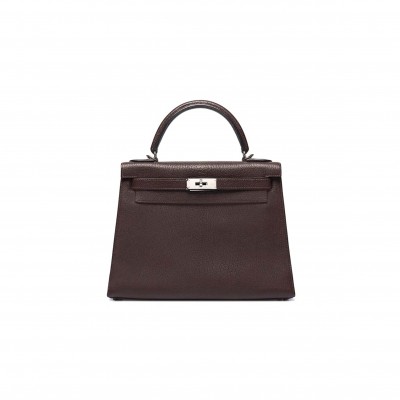 HERMÈS KELLY 25 CHEVRE  HANDBAG (25*17*7cm) 